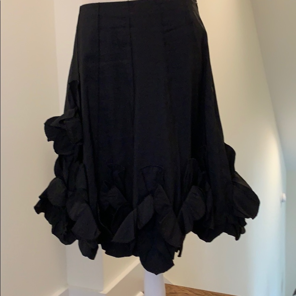 Unique Black Petal Skirt